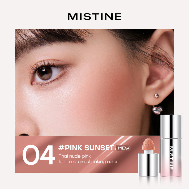 Mistine Thai Latte Liquid Blush Translucent Natural Blending Foundation Smooth Color Retention 7g 1 Piece