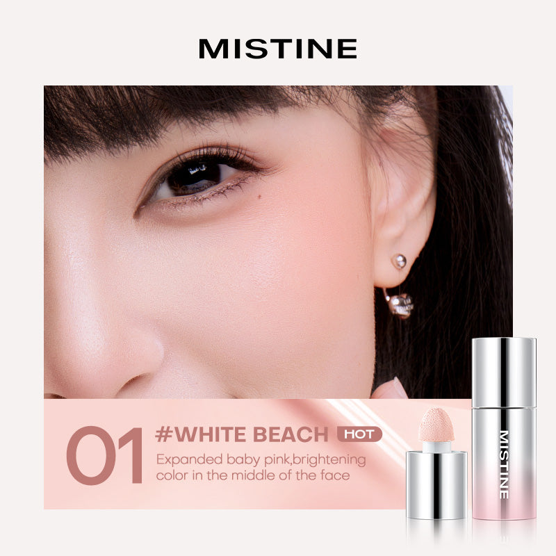 Mistine Thai Latte Liquid Blush Translucent Natural Blending Foundation Smooth Color Retention 7g 1 Piece