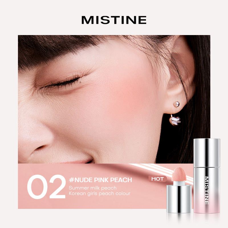 Mistine Thai Latte Liquid Blush Translucent Natural Blending Foundation Smooth Color Retention 7g 1 Piece