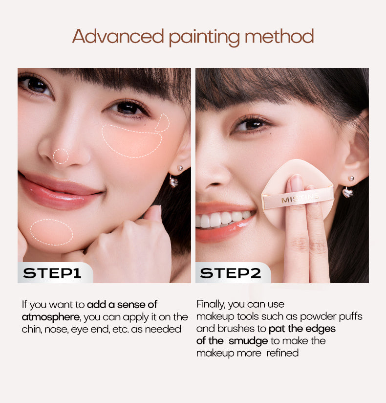 Mistine Thai Latte Liquid Blush Translucent Natural Blending Foundation Smooth Color Retention 7g 1 Piece