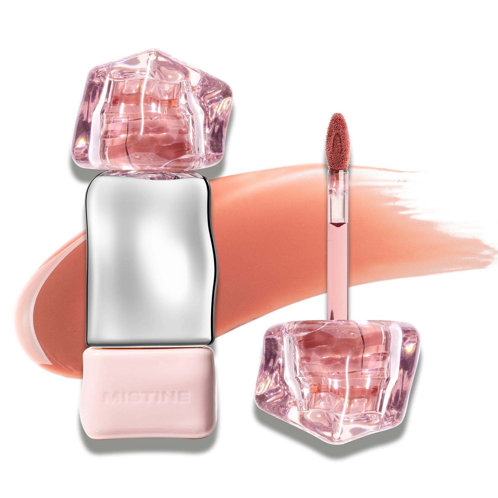 Mistine Lip Gloss Lip Plumber Non-sticky Tinted Lip Gloss for Women Infused with 1% Peptide Finish Lip Tint Hydrating Lip Stain Lightweight Feeling 0.1 fl oz 