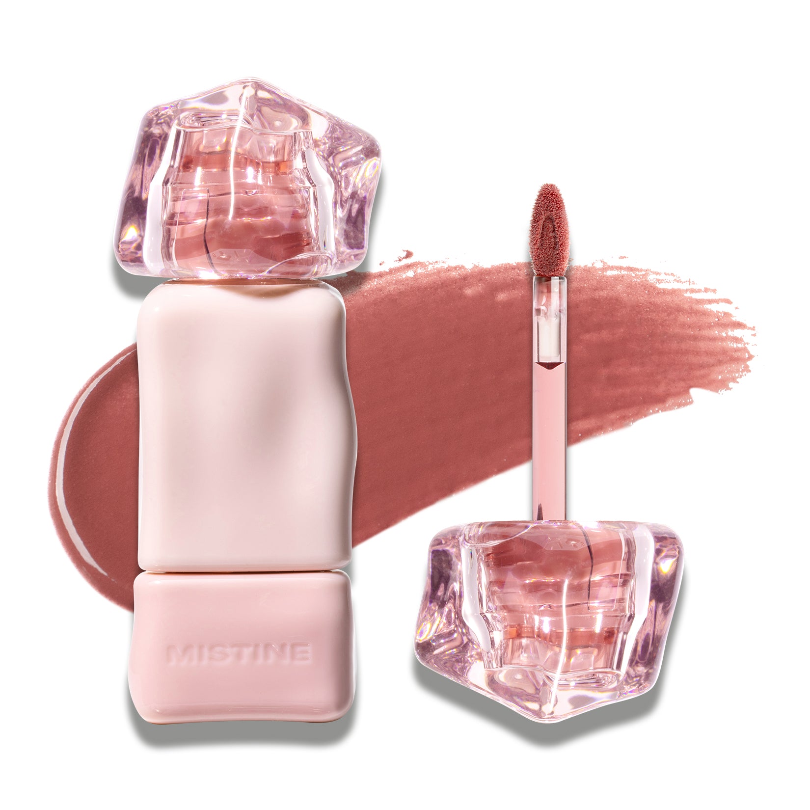 Mistine Lip Gloss Lip Plumber Non-sticky Tinted Lip Gloss for Women Infused with 1% Peptide Finish Lip Tint Hydrating Lip Stain Lightweight Feeling 0.1 fl oz 