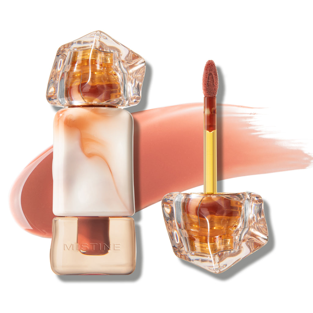 Mistine Lip Gloss Lip Plumber Non-sticky Tinted Lip Gloss for Women Infused with 1% Peptide Finish Lip Tint Hydrating Lip Stain Lightweight Feeling 0.1 fl oz 